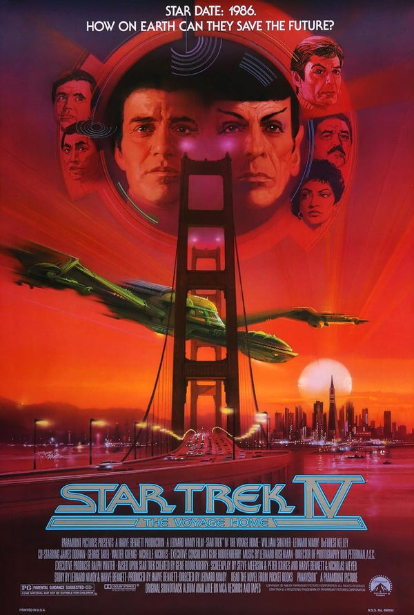 Star Trek IV: The Voyage Home Movie Poster - Classic Sci-Fi Art Movie Poster | Film Wall Art Print