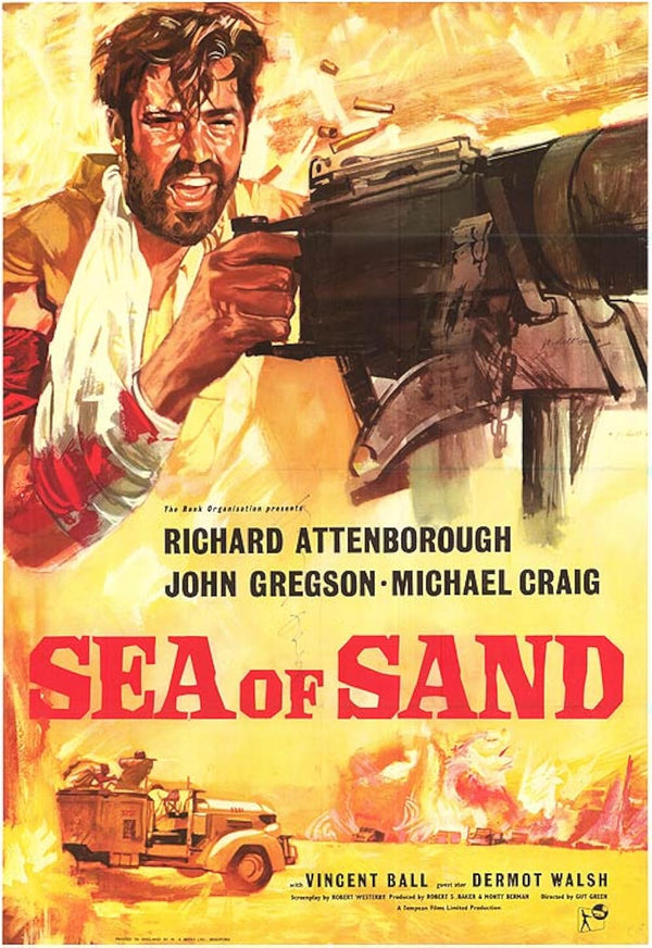 Desert Patrol (1958) - Classic Action War Movie Poster Movie Poster | Film Wall Art Print