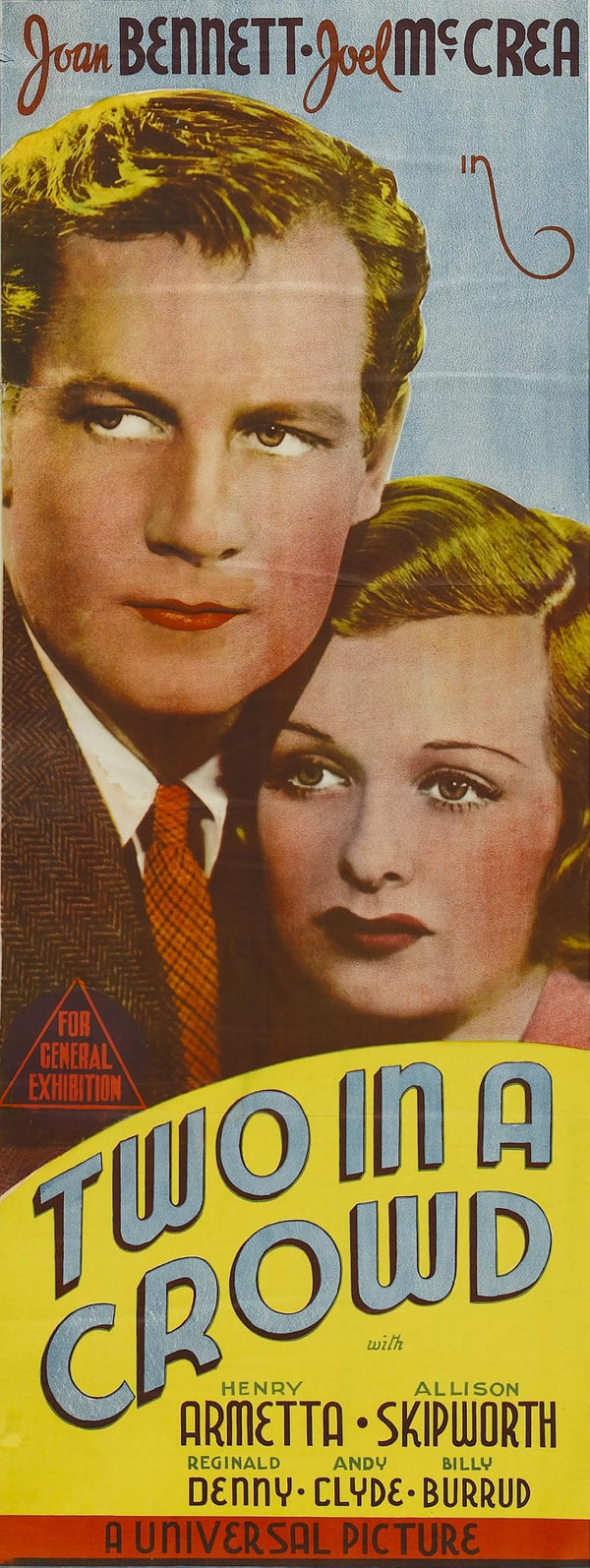 Two In A Crowd (1936) - Classic Comedy Romance Movie Poster Movie Poster | Film Wall Art Print