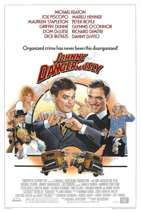 Johnny Dangerously (1984) - Comedy Crime Movie Poster Movie Poster | Film Wall Art Print
