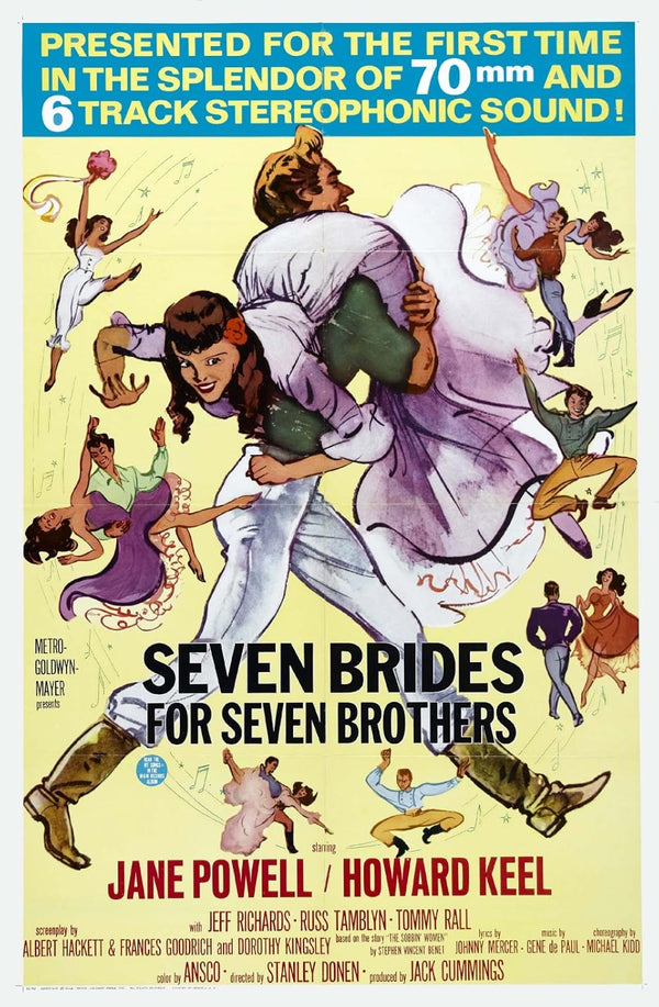 Seven Brides for Seven Brothers Movie Poster - Classic Musical Film Art Movie Poster | Film Wall Art Print