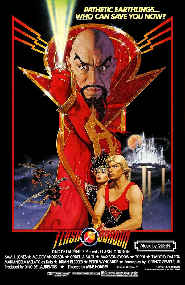 Flash Gordon Movie Poster - Classic Sci-Fi Film Art Print Movie Poster | Film Wall Art Print