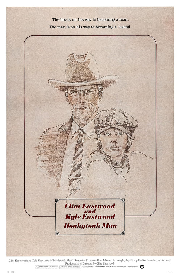 Honkytonk Man (1982) - A Country Music Comedy Drama Movie Poster | Film Wall Art Print