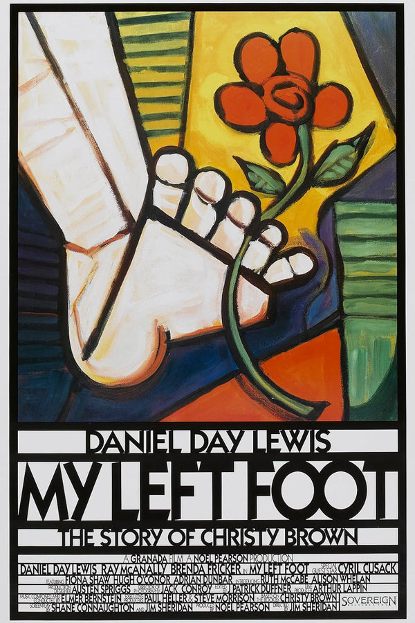 My Left Foot (1989) – Inspirational Biography Drama Movie Poster Movie Poster | Film Wall Art Print