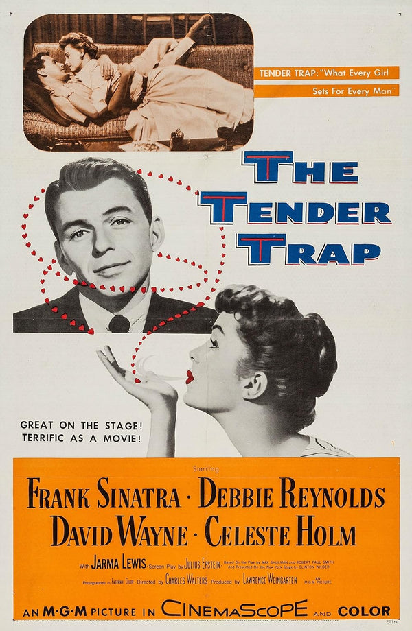 Tender Trap (1955) - Classic Comedy Musical Romance Movie Poster Movie Poster | Film Wall Art Print