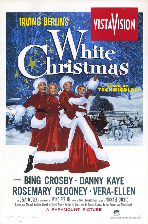 White Christmas Movie Poster - Classic Holiday Film Art Movie Poster | Film Wall Art Print
