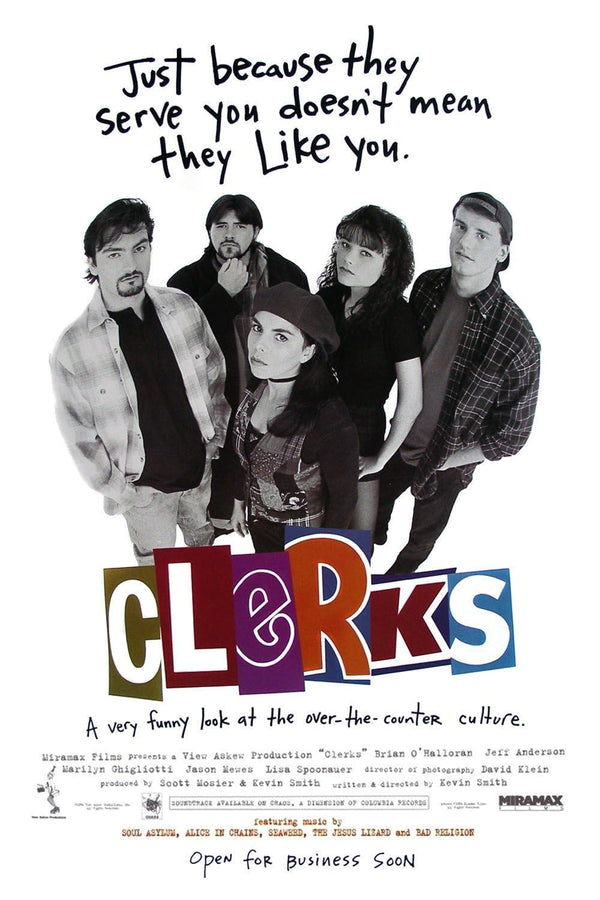 Clerks Movie Poster - Kevin Smith Classic Comedy Film Art Movie Poster | Film Wall Art Print