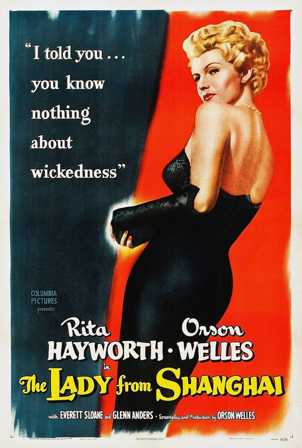 Lady From Shanghai (1947) – Classic Crime Noir Film Poster Movie Poster | Film Wall Art Print