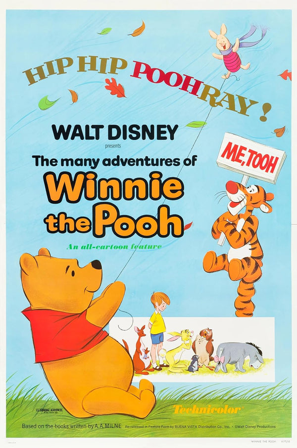 Classic 'Winnie the Pooh' Movie Poster (1977) | Animation, Comedy, Family Movie Poster | Film Wall Art Print