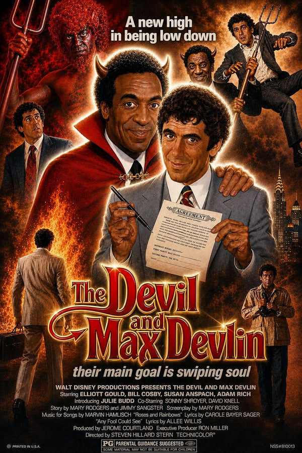 Devil and Max Devlin (1981) - Hilarious Family Fantasy Comedy Poster Movie Poster | Film Wall Art Print