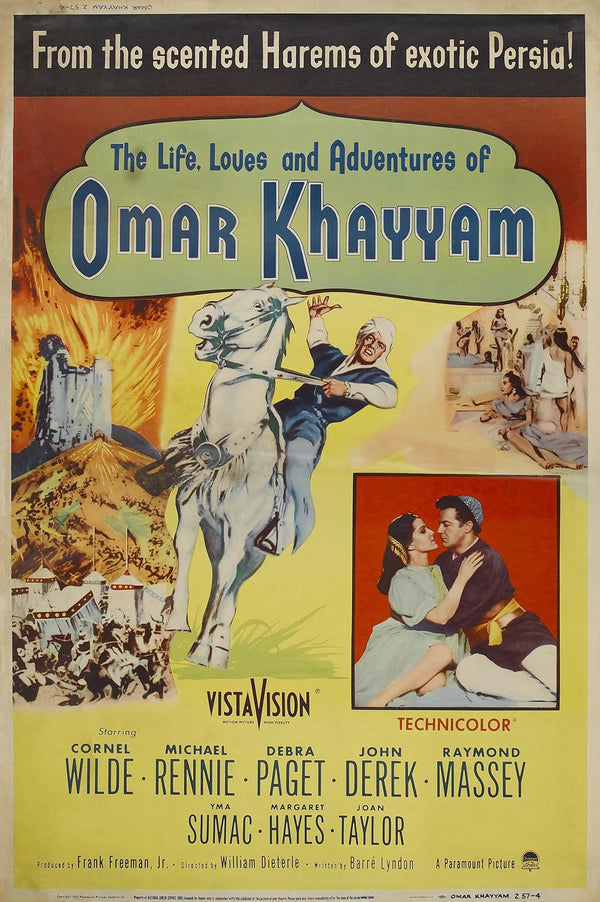 Omar Khayyam (1957) - Adventure Biography Romance Film Movie Poster | Film Wall Art Print