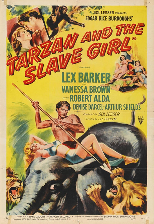 Slave Girl (1950) – Action Adventure Classic Movie Poster Movie Poster | Film Wall Art Print