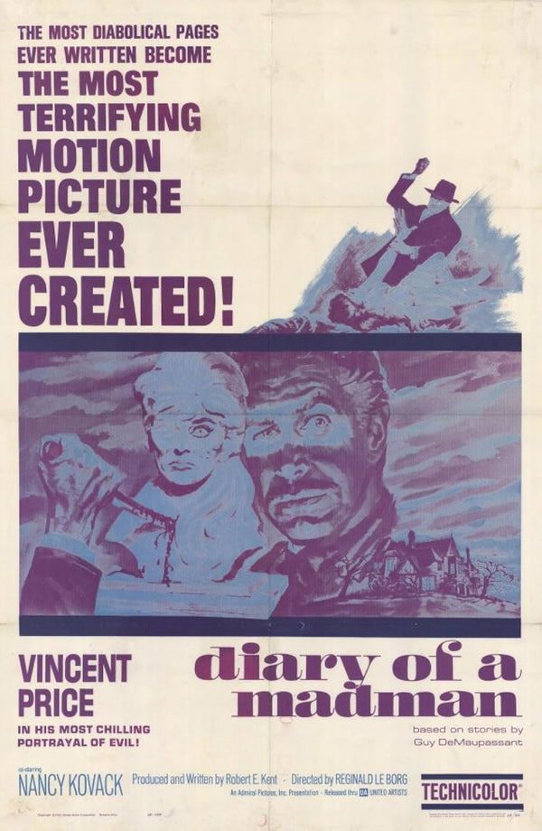 Diary of a Madman (1963) - Classic Horror Movie Poster Movie Poster | Film Wall Art Print