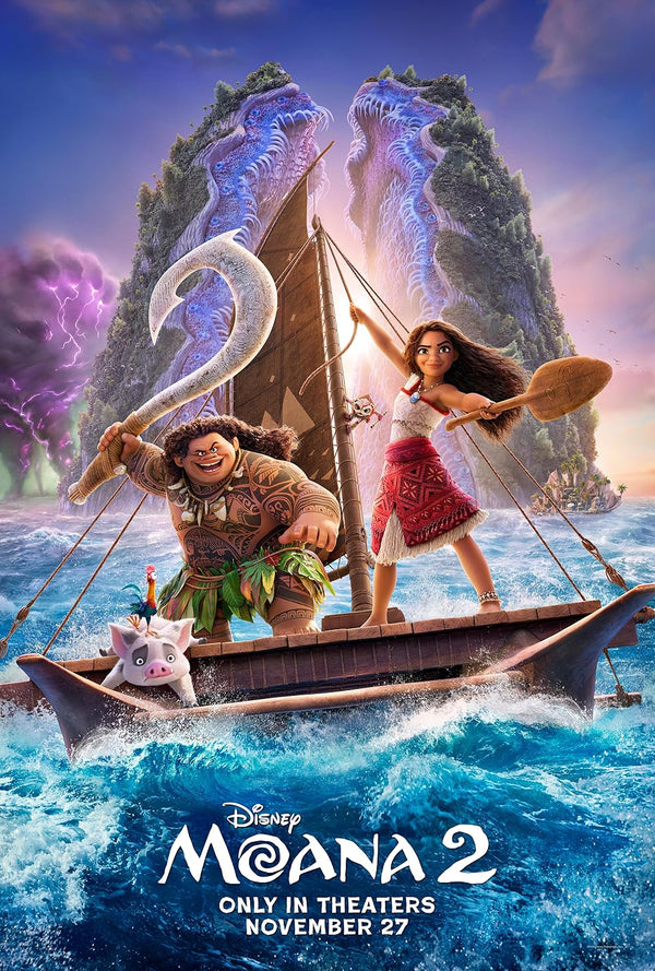 Moana 2 Movie Poster - Official Disney Sequel Artwork Movie Poster | Film Wall Art Print