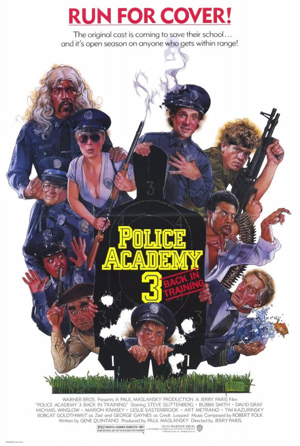 Police Academy 3: Back in Training (1986) Comedy Poster Movie Poster | Film Wall Art Print