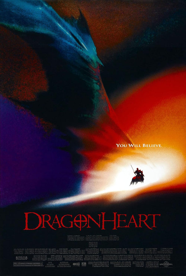 Dragonheart (1996) - Epic Fantasy Action Adventure Movie Poster Movie Poster | Film Wall Art Print