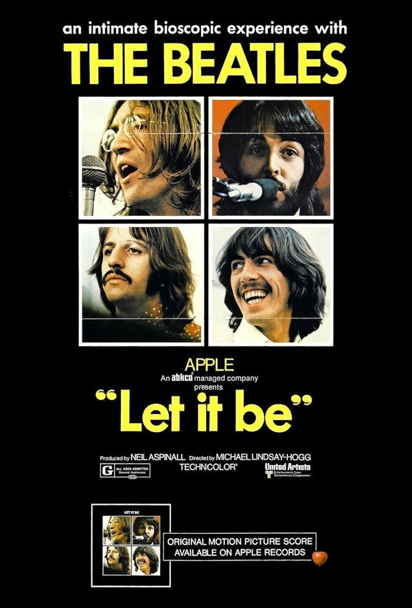 Let It Be (1970) – Official Documentary Poster | The Beatles Movie Poster | Film Wall Art Print