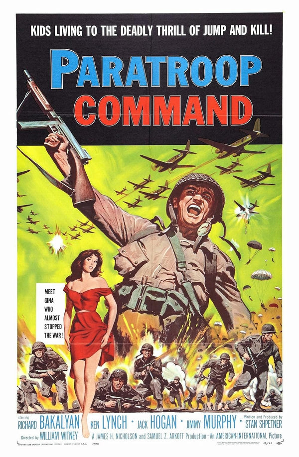Paratroop Command (1959) – War Drama Movie Poster Movie Poster | Film Wall Art Print