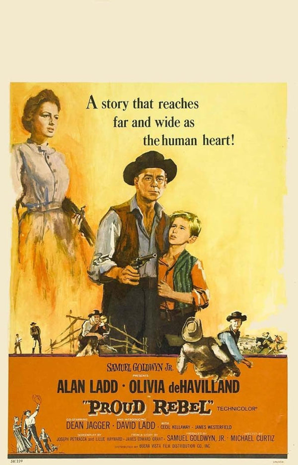 Proud Rebel (1958) - Classic Western Drama Movie Poster Movie Poster | Film Wall Art Print