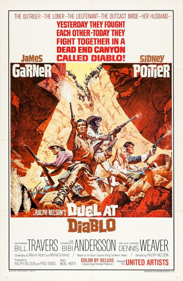Duel At Diablo (1966) – Drama, Thriller, Western Movie Poster Movie Poster | Film Wall Art Print