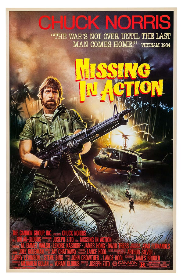 Epic Action Movie Poster: Missing in Action (1984) – Classic Adventure & Drama Movie Poster | Film Wall Art Print