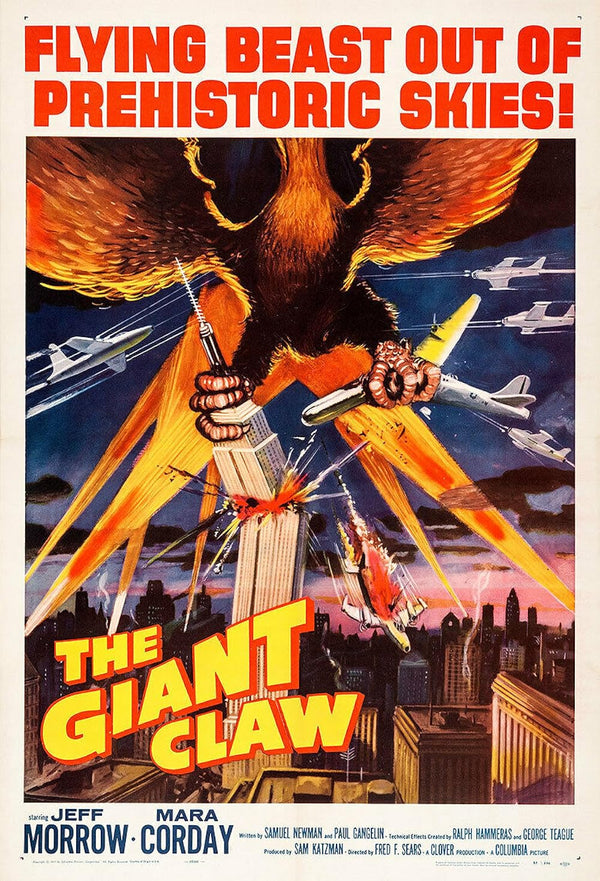 Giant Claw (1957) - Classic Fantasy Horror Sci-Fi Movie Poster Movie Poster | Film Wall Art Print