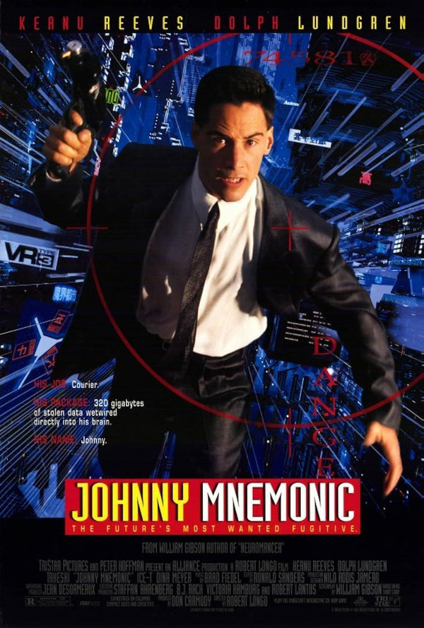 Johnny Mnemonic (1995) - Action Sci-Fi Drama Poster Movie Poster | Film Wall Art Print