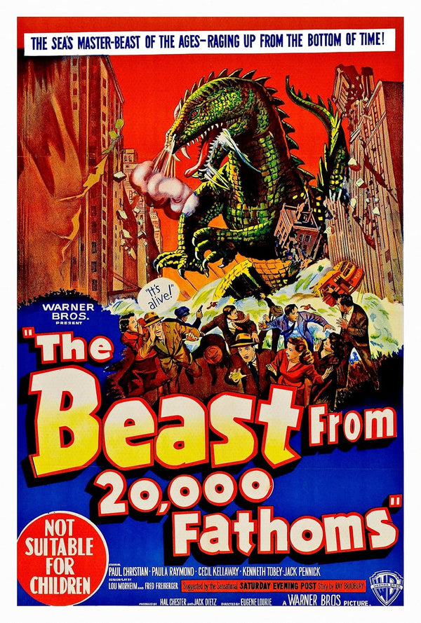 Beast from 20000 Fathoms (1953) – Classic Horror Sci-Fi Poster Movie Poster | Film Wall Art Print