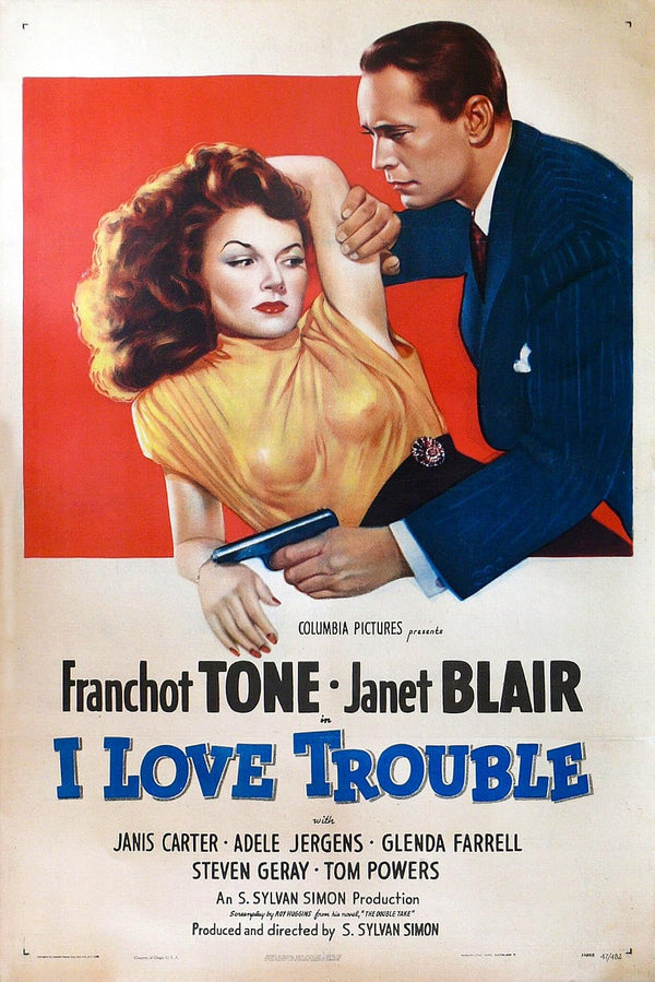 I Love Trouble (1948) Classic Film Poster – Crime, Drama, Film-Noir Movie Poster | Film Wall Art Print