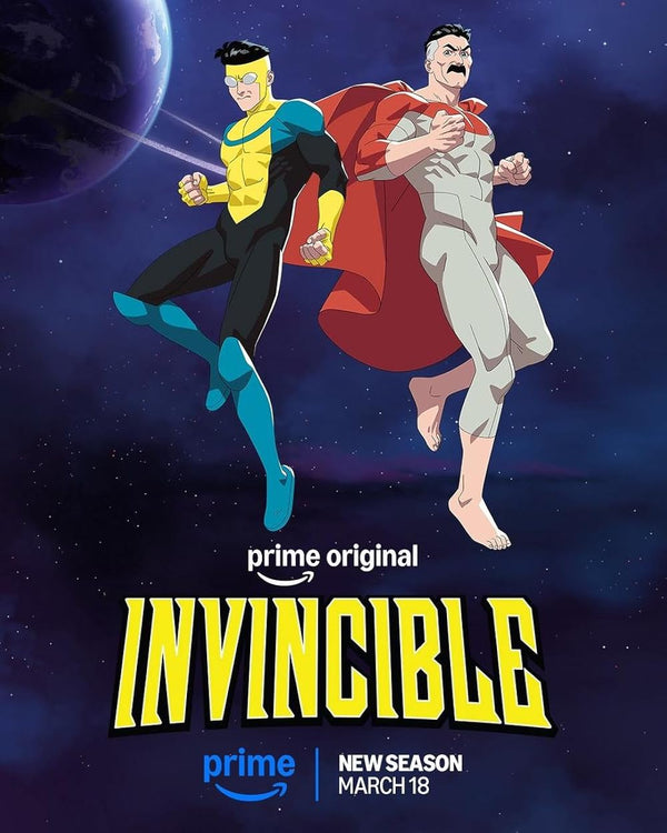 Invincible TV Series Poster - Amazon Prime Animated Superhero Show Movie Poster | Film Wall Art Print