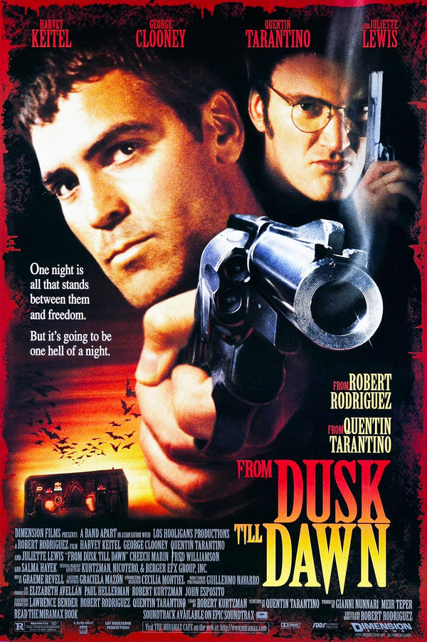 From Dusk Till Dawn Movie Poster - Horror Action Classic Movie Poster | Film Wall Art Print