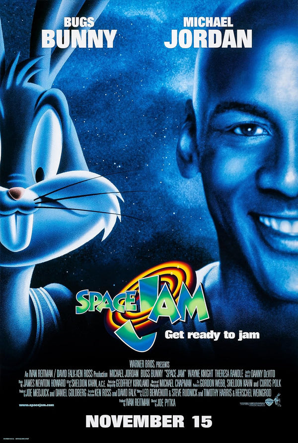 Space Jam Movie Poster - Michael Jordan & Looney Tunes Classic Movie Poster | Film Wall Art Print