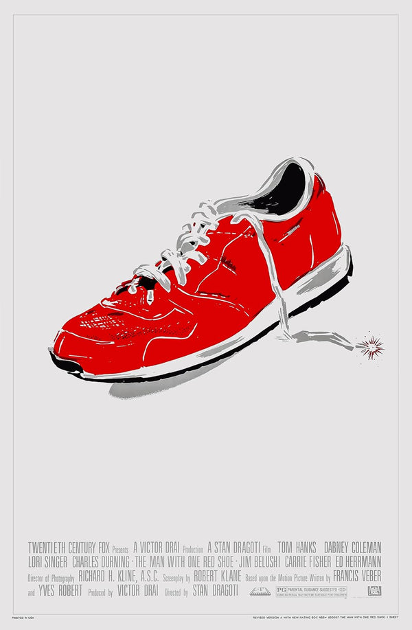 Man With One Red Shoe (1985) - Hilarious Comedy Thriller Movie Poster Movie Poster | Film Wall Art Print