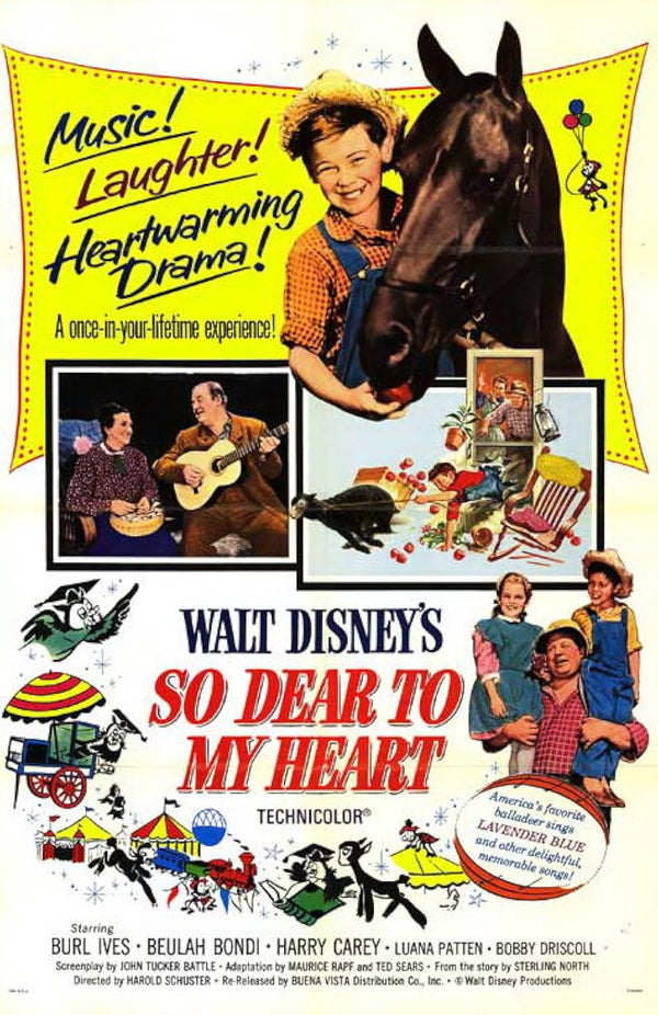 So Dear To My Heart (1948) - Animated Family Drama Classic Movie Poster | Film Wall Art Print