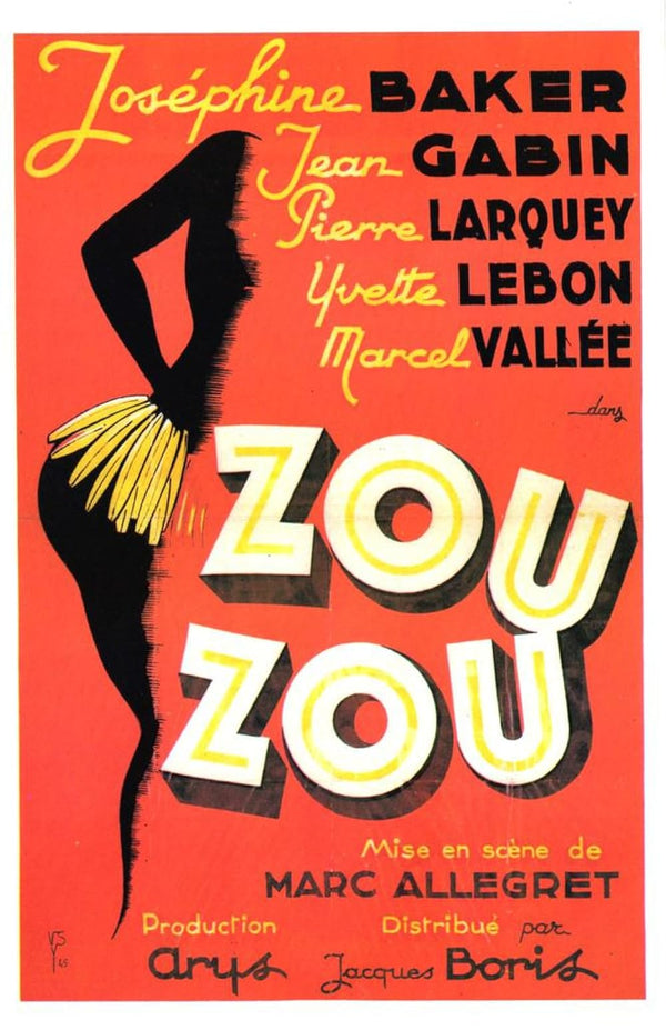 Zouzou (1934) – Crime Musical Romance Movie Poster Movie Poster | Film Wall Art Print