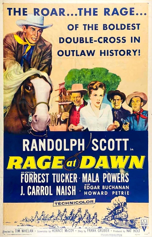 Rage At Dawn (1955) – Classic Western Drama Movie Poster Movie Poster | Film Wall Art Print