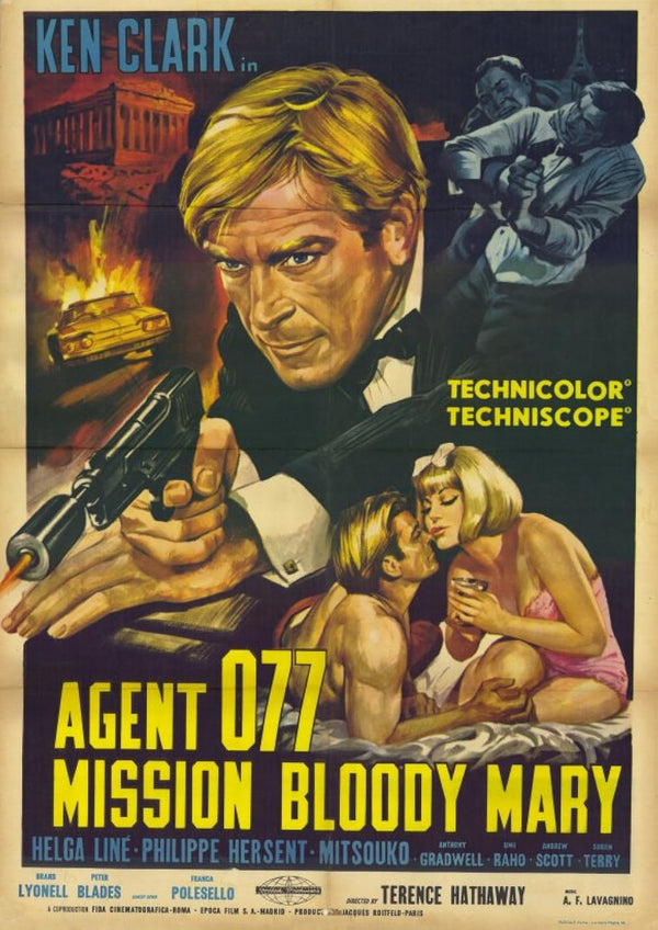 Mission Bloody Mary (1965) - Classic Adventure Film Movie Poster | Film Wall Art Print