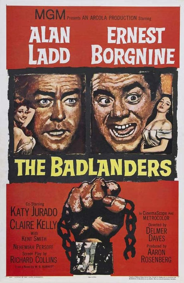 Badlanders (1958) - Crime Thriller Movie Poster | Classic Drama Movie Poster | Film Wall Art Print