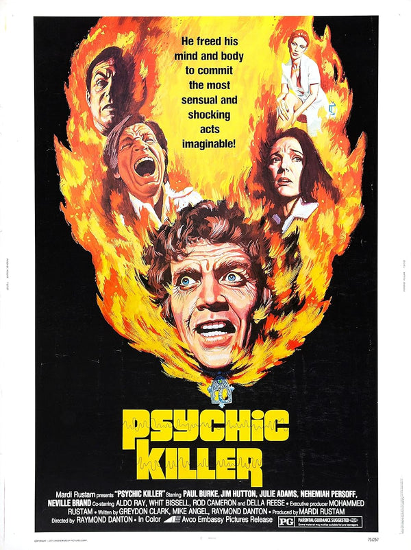 Psychic Killer (1975) - Chilling Horror Thriller Poster Movie Poster | Film Wall Art Print