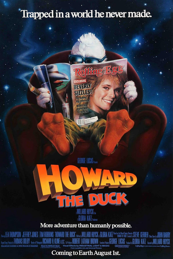 Howard the Duck Movie Poster - Classic 1986 Sci-Fi Comedy Film Art Movie Poster | Film Wall Art Print
