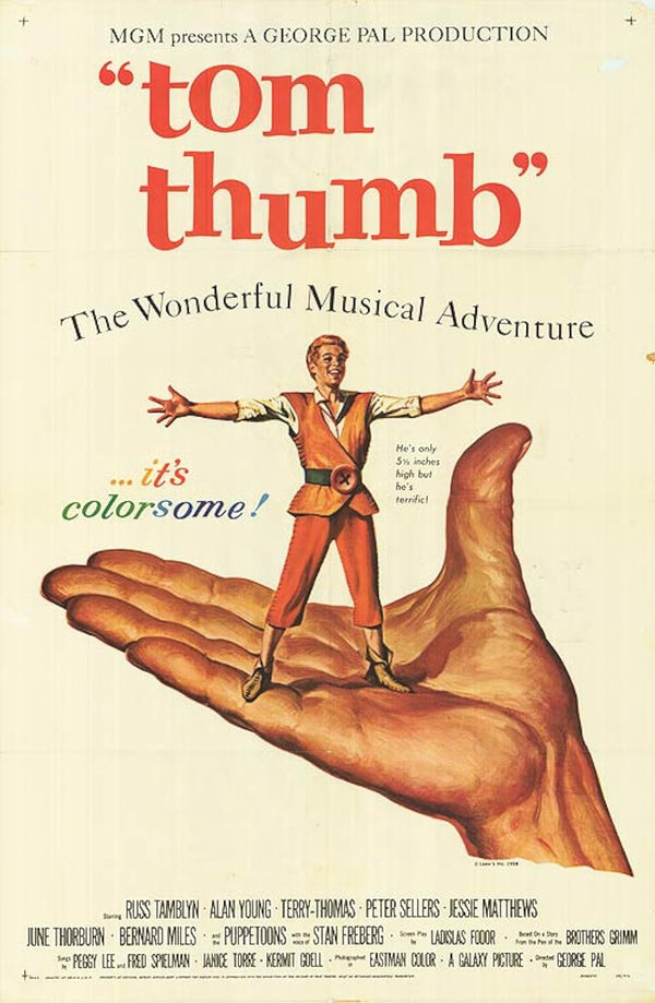 Tom Thumb (1958) - Family Fantasy Musical Movie Poster Movie Poster | Film Wall Art Print