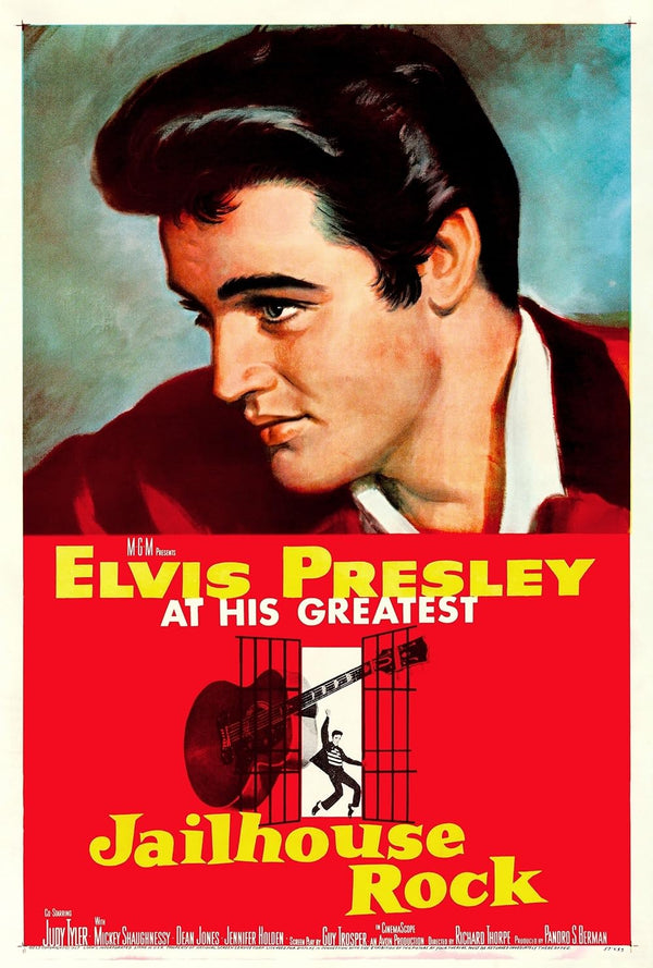 Jailhouse Rock (1957) - Classic Musical Drama Poster Movie Poster | Film Wall Art Print