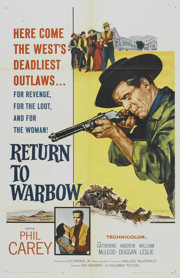Return to Warbow (1958) - Classic Western Drama Film Poster Movie Poster | Film Wall Art Print