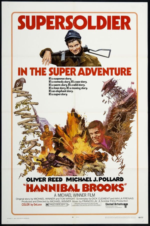Hannibal Brooks (1969) - Action Adventure Comedy Poster Movie Poster | Film Wall Art Print