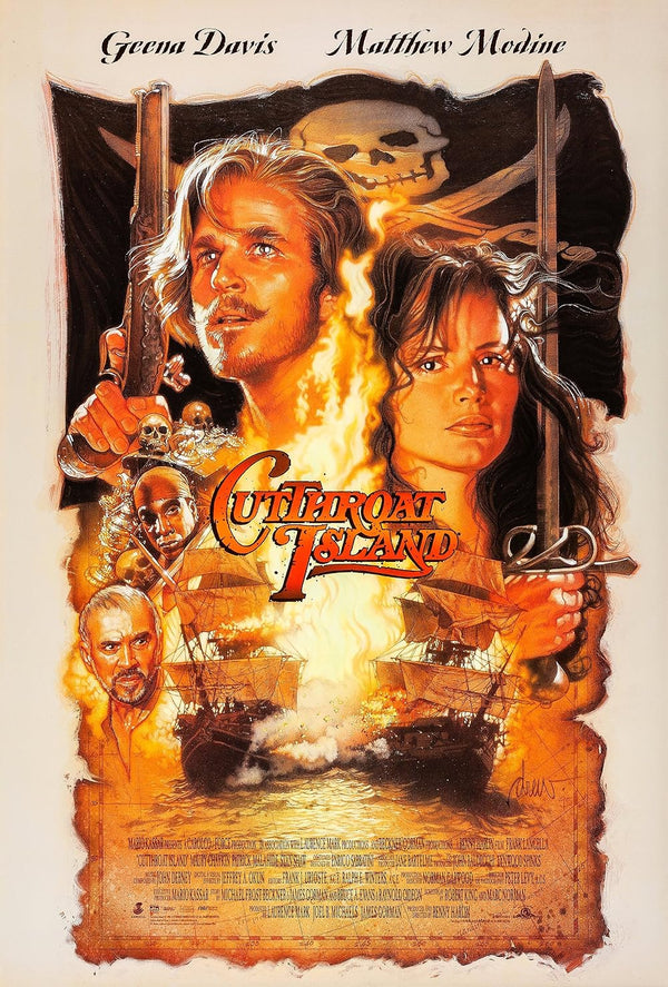 Cutthroat Island (1995) - Action Adventure Comedy Movie Poster Movie Poster | Film Wall Art Print