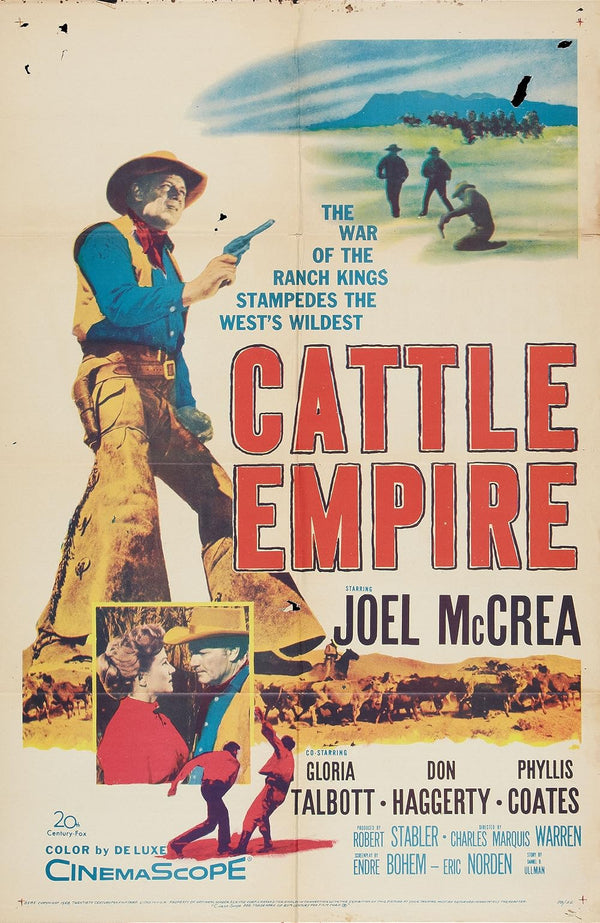 Cattle Empire (1958) – Drama Western Movie Poster | Classic Film Art Movie Poster | Film Wall Art Print