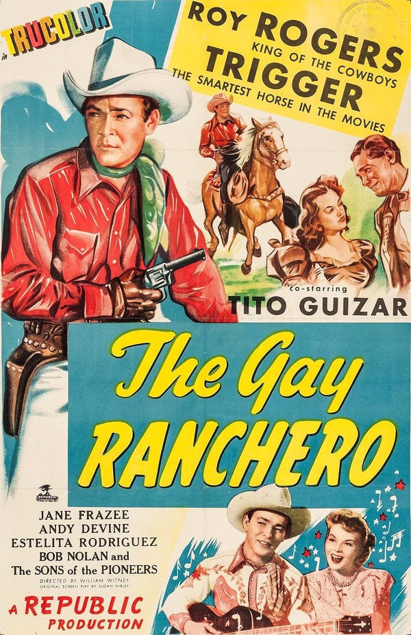 Gay Ranchero (1948) - Classic Western Drama Movie Poster Movie Poster | Film Wall Art Print