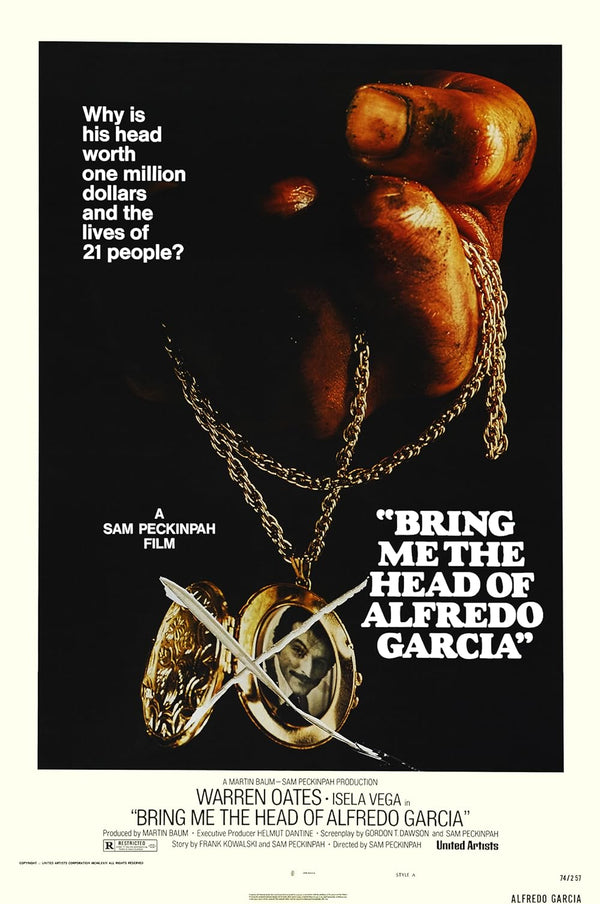Bring Me the Head of Alfredo Garcia (1974), Action, Crime, Drama Movie Poster | Film Wall Art Print