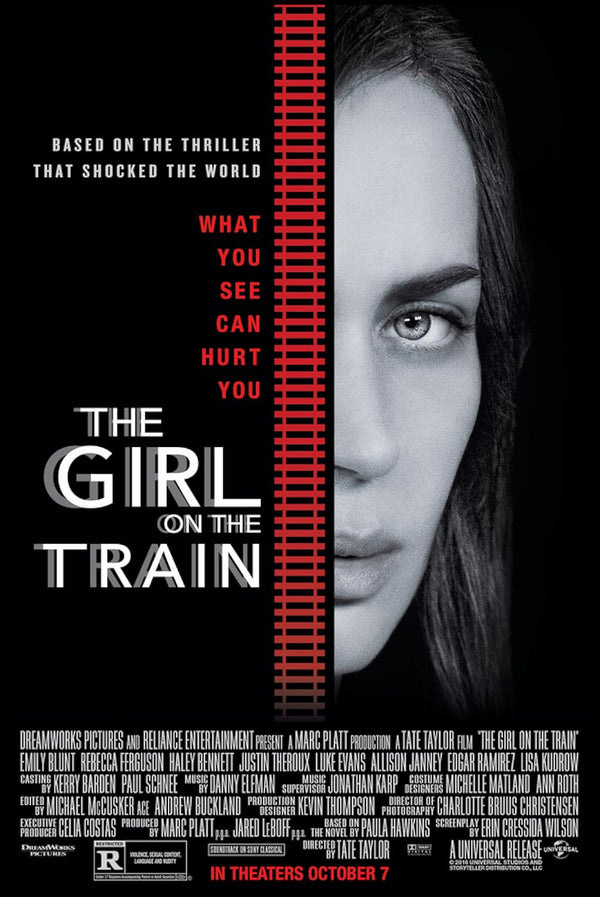 The Girl on the Train Movie Poster - Psychological Thriller Movie Poster | Film Wall Art Print
