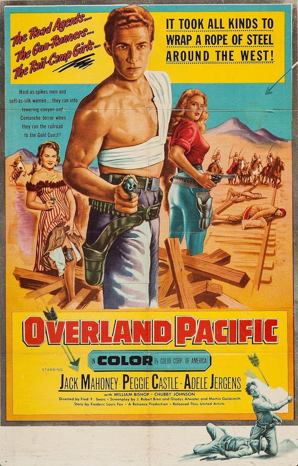 Overland Pacific (1954) - Drama, Western Movie Poster Movie Poster | Film Wall Art Print